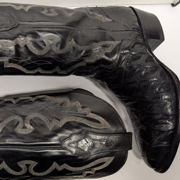 Rare El Dorado Vintage Pre-Ban Black Anteater Boots 10.5D - Picture 6 of 12